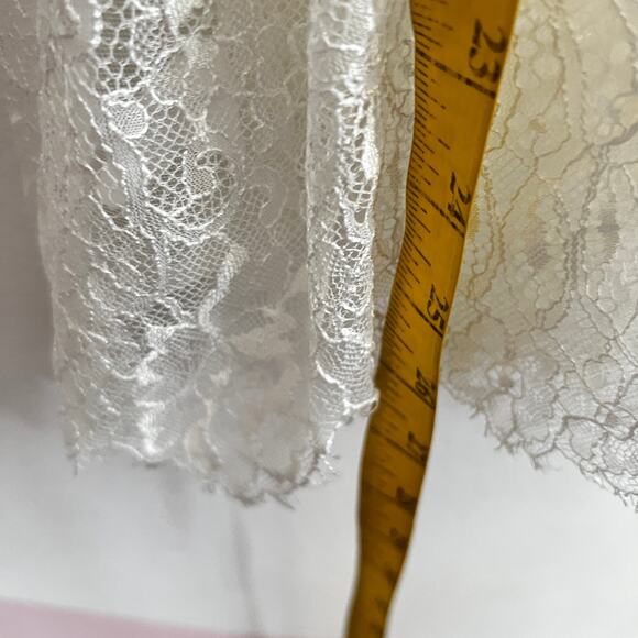 White Lace Babydoll Tank Top, Coquette Balletcore Y2K Fairycore Bridal Small - Picture 4 of 5